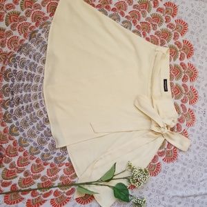 American apparel pastel yellow flare skirt
